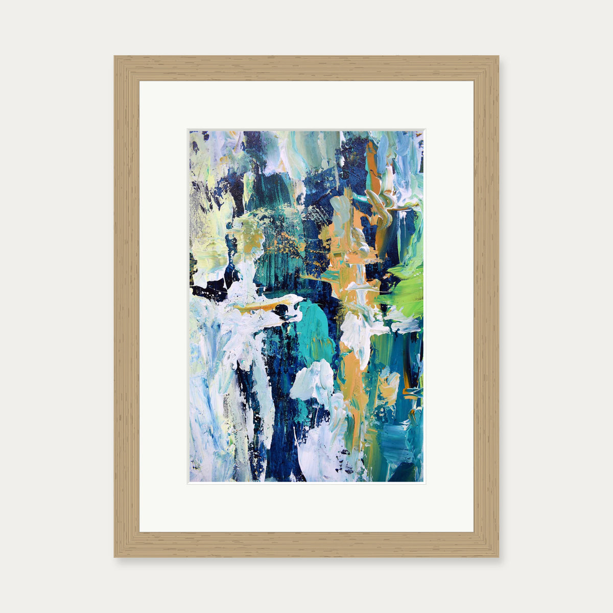 Abstract 283 Art Print — 30 x 40 cm — Oak Frame