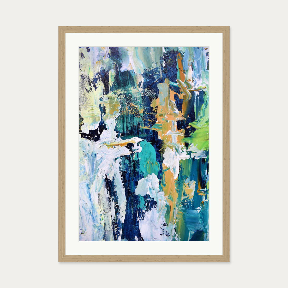 Abstract 283 Art Print — 50 x 70 cm — Oak Frame