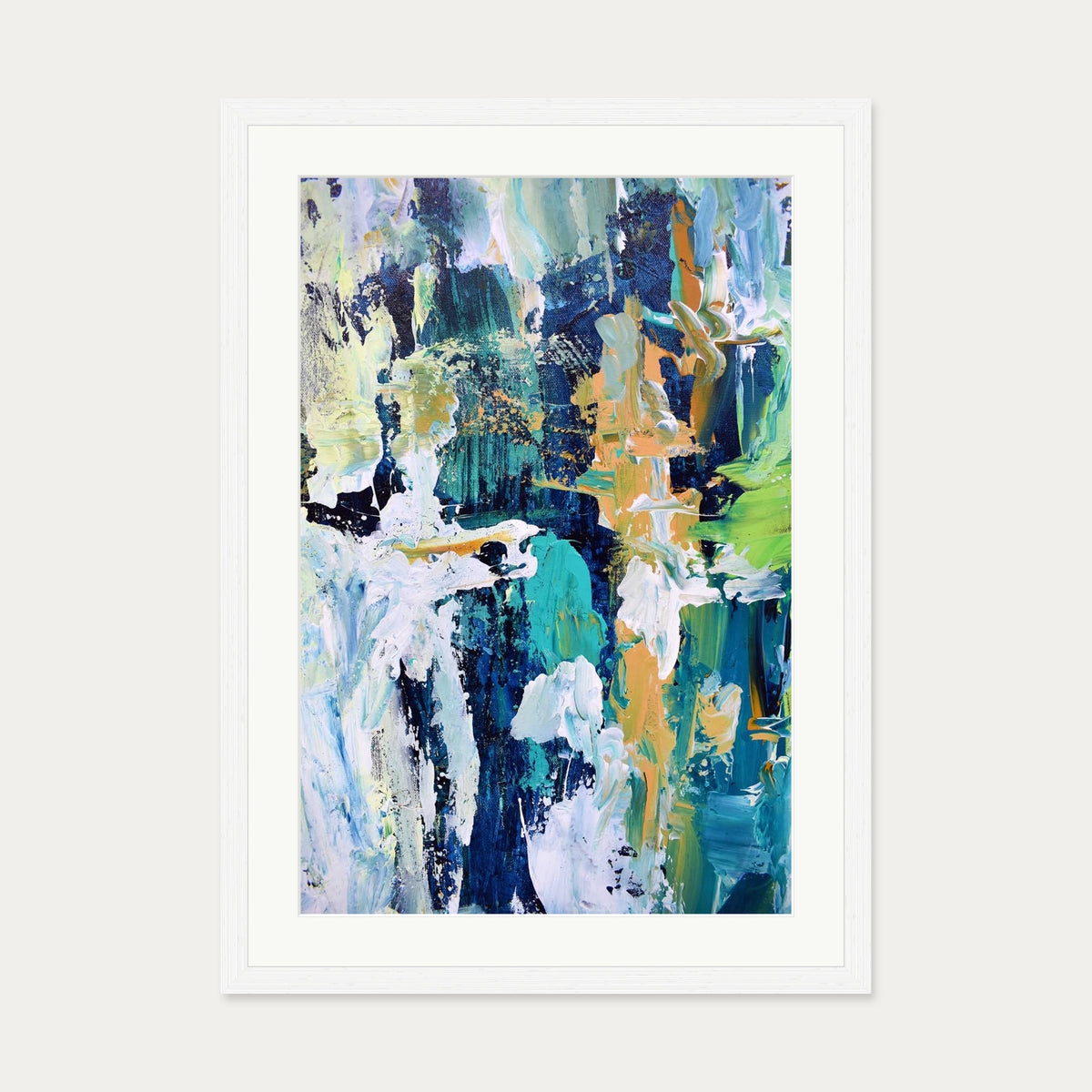 Abstract 283 Art Print — 50 x 70 cm — White Frame