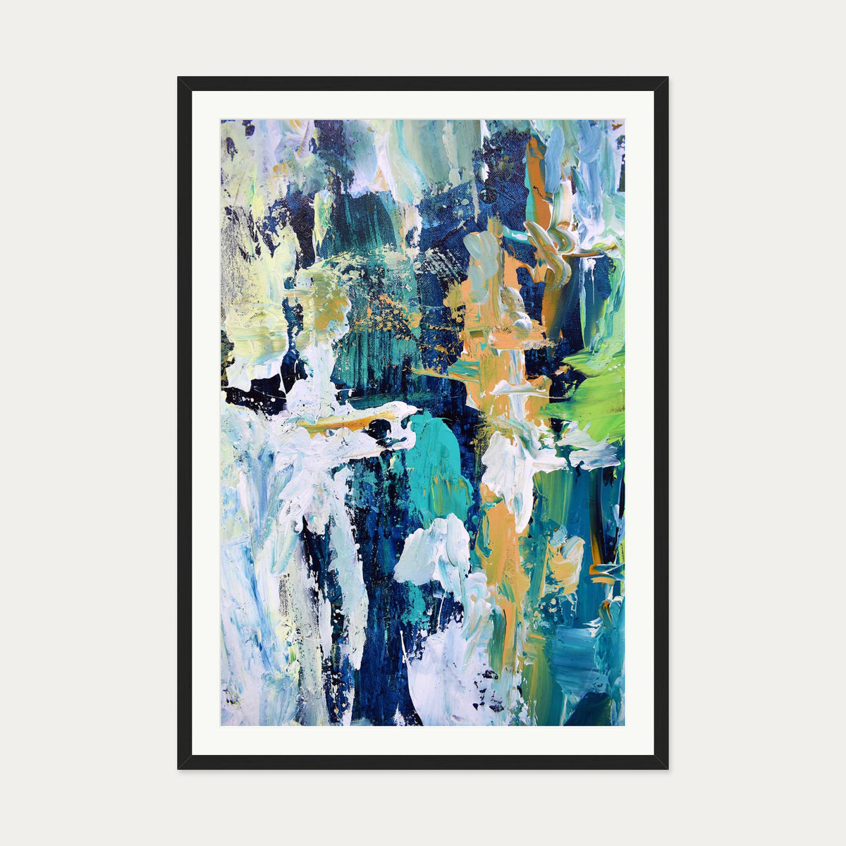 Abstract 283 Art Print — 70 x 100 cm — Black Frame