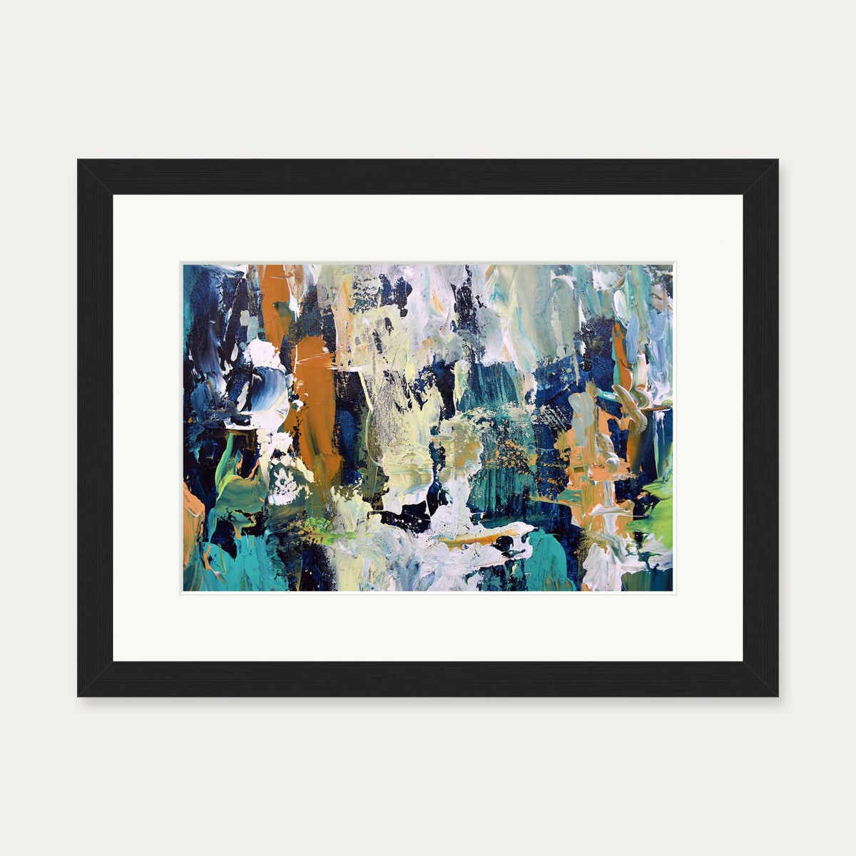 Abstract 284 Art Print — 30 x 40 cm — Black Frame