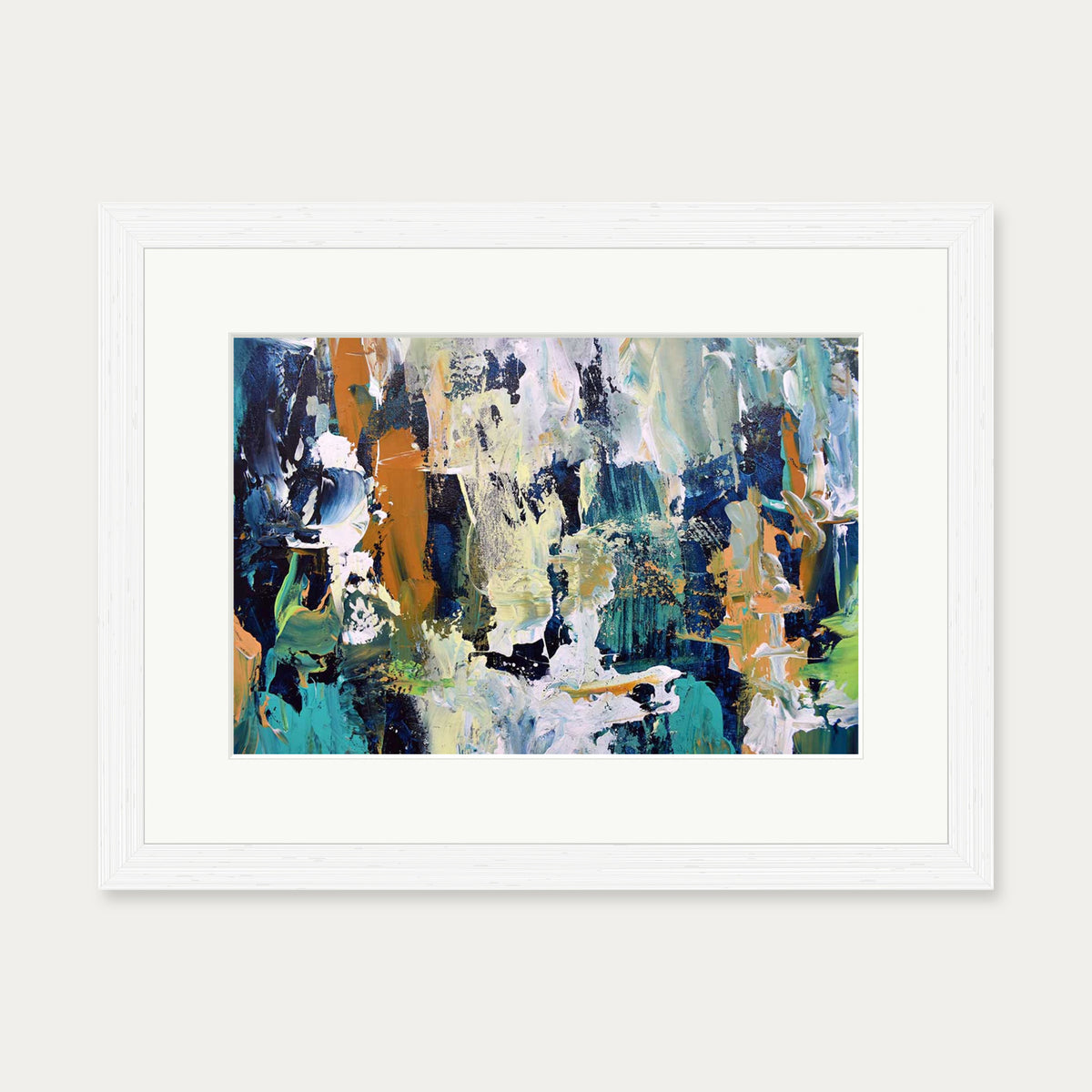 Abstract 284 Art Print — 30 x 40 cm — White Frame