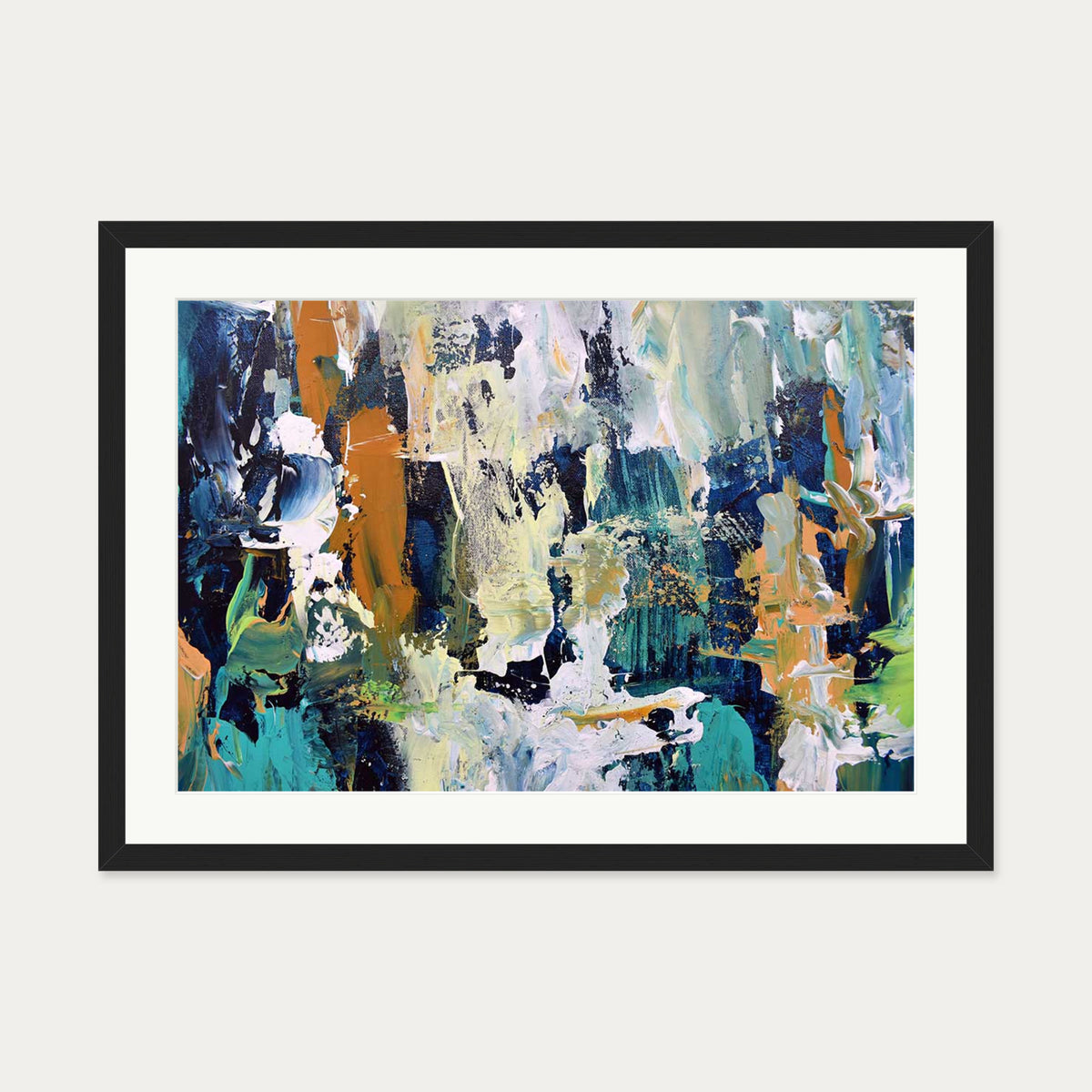 Abstract 284 Art Print — 50 x 70 cm — Black Frame