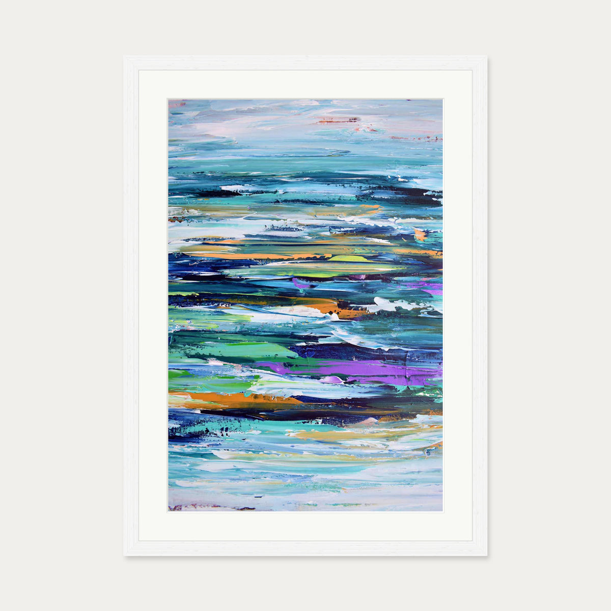 Abstract 286 Art Print — 50 x 70 cm — White Frame