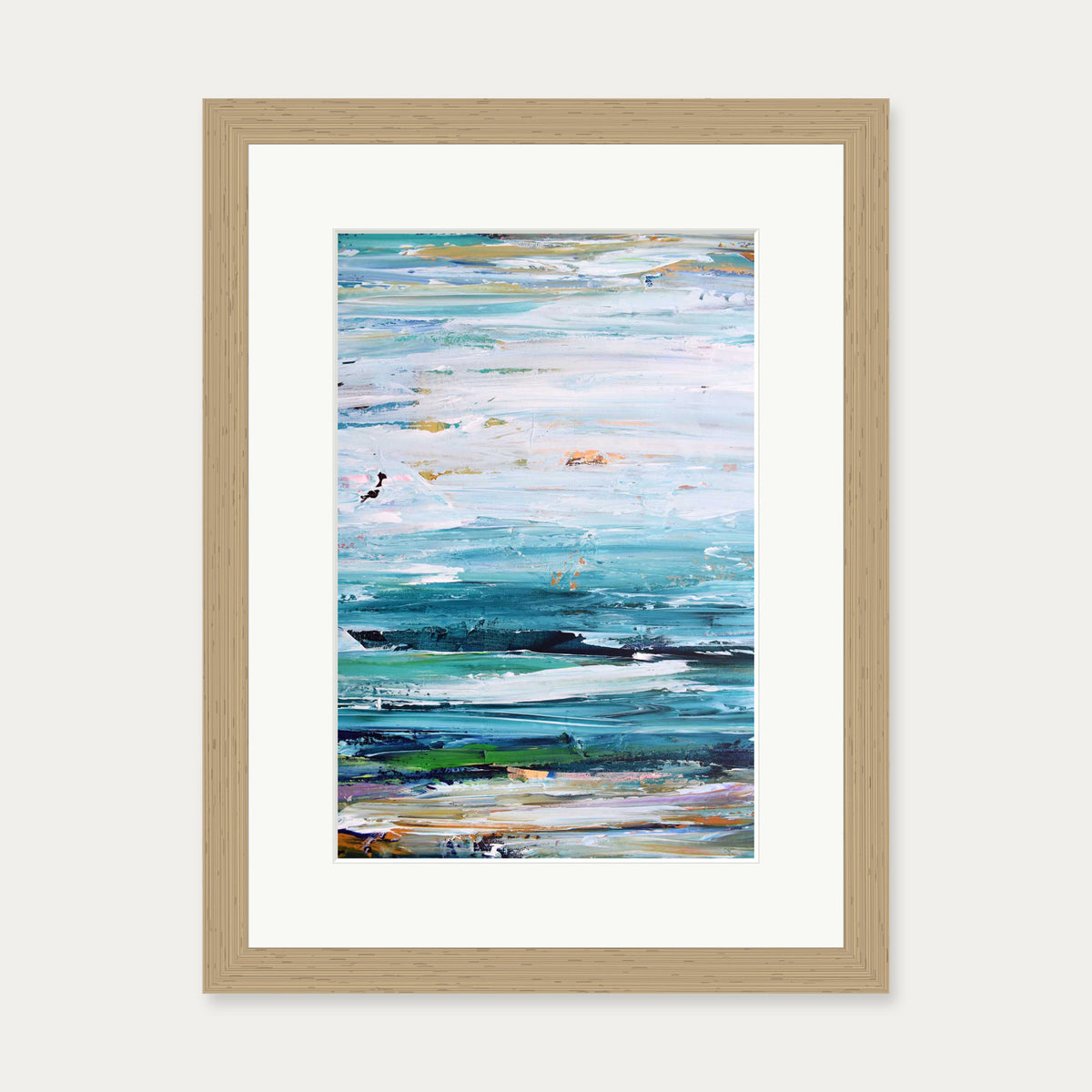 Abstract 287 Art Print — 30 x 40 cm — Oak Frame