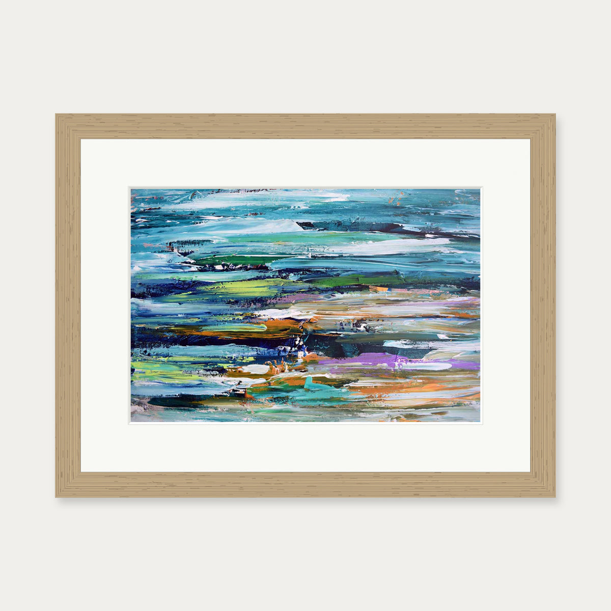 Abstract 288 Art Print — 30 x 40 cm — Oak Frame