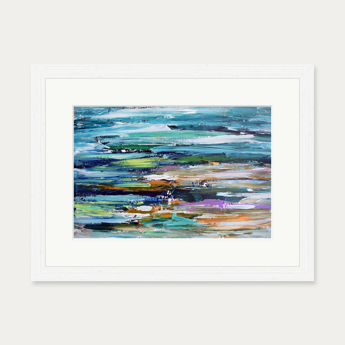 Abstract 288 Art Print — 30 x 40 cm — White Frame