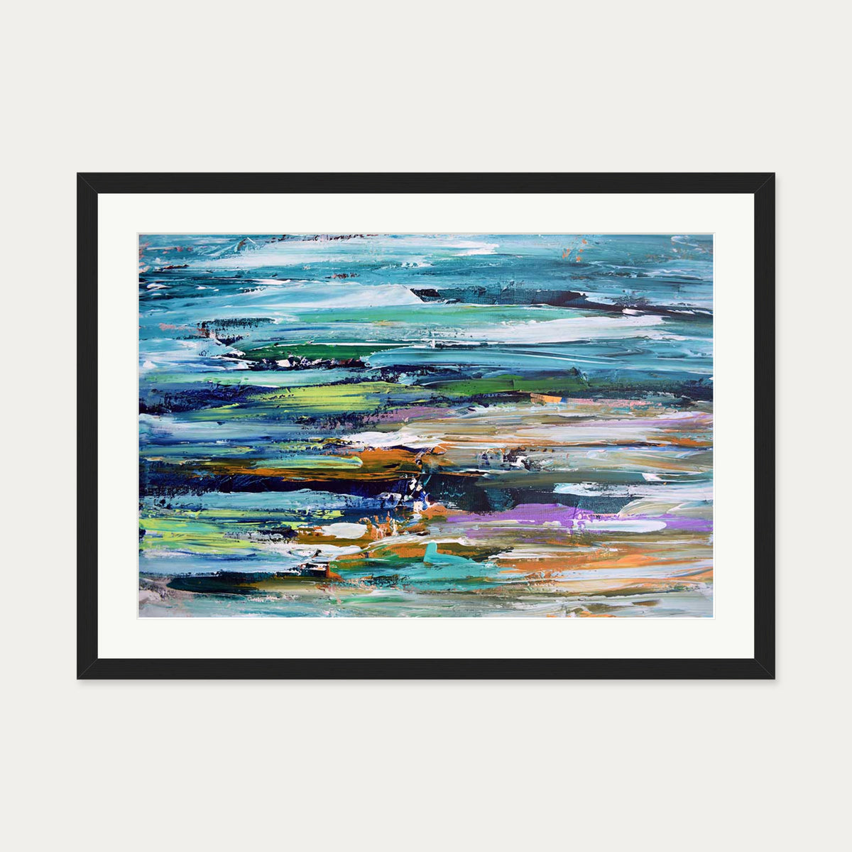 Abstract 288 Art Print — 50 x 70 cm — Black Frame