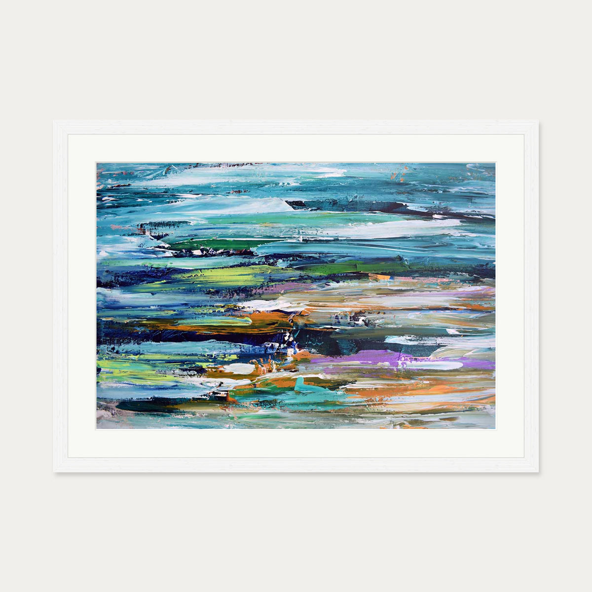 Abstract 288 Art Print — 50 x 70 cm — White Frame