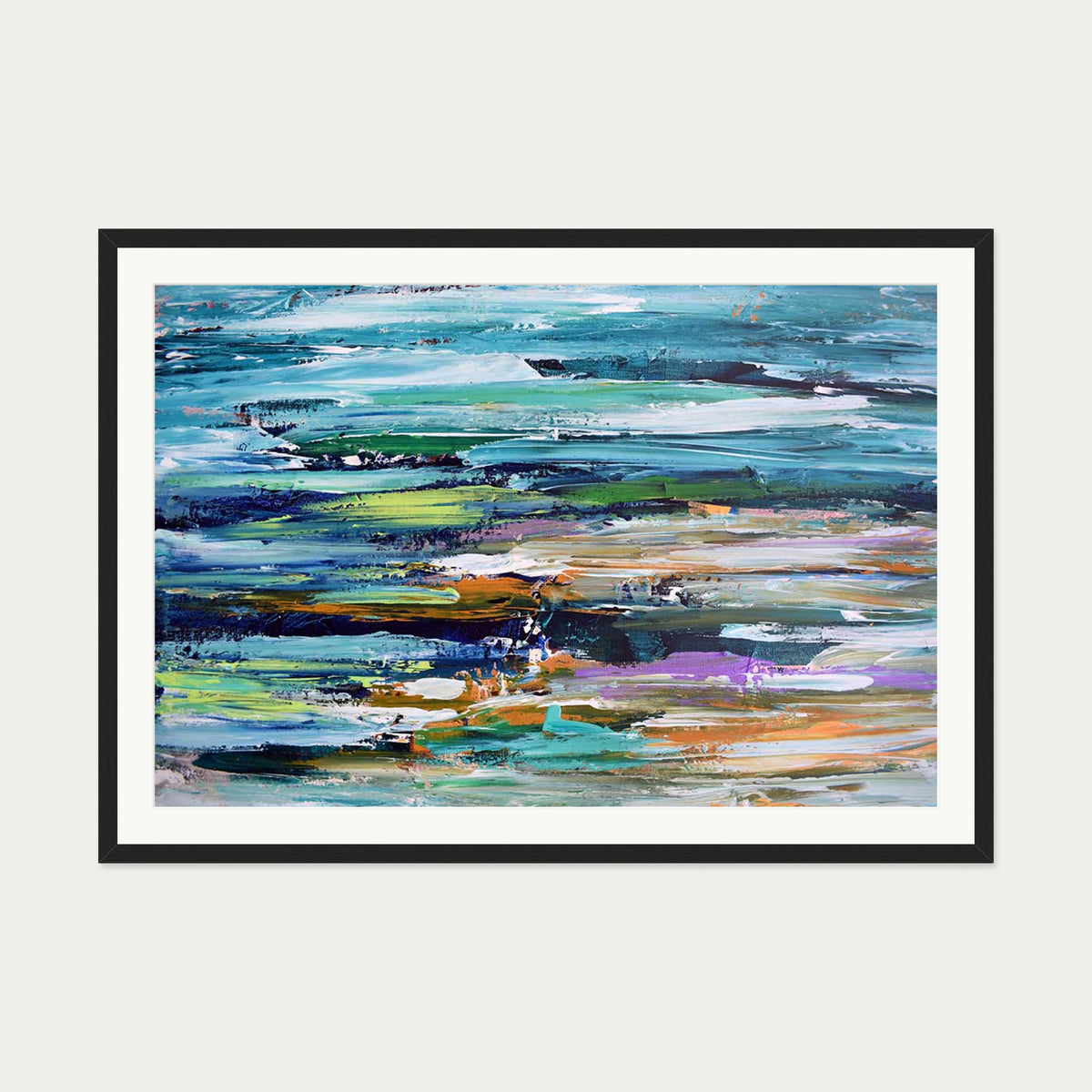 Abstract 288 Art Print — 70 x 100 cm — Black Frame