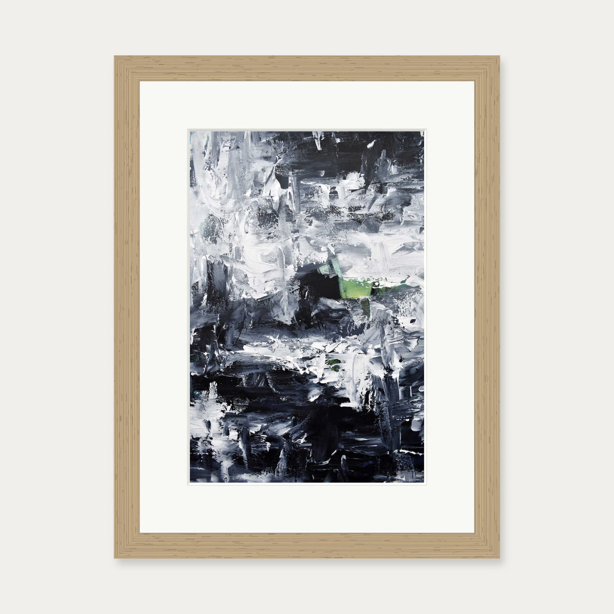 Abstract 291 Art Print — 30 x 40 cm — Oak Frame
