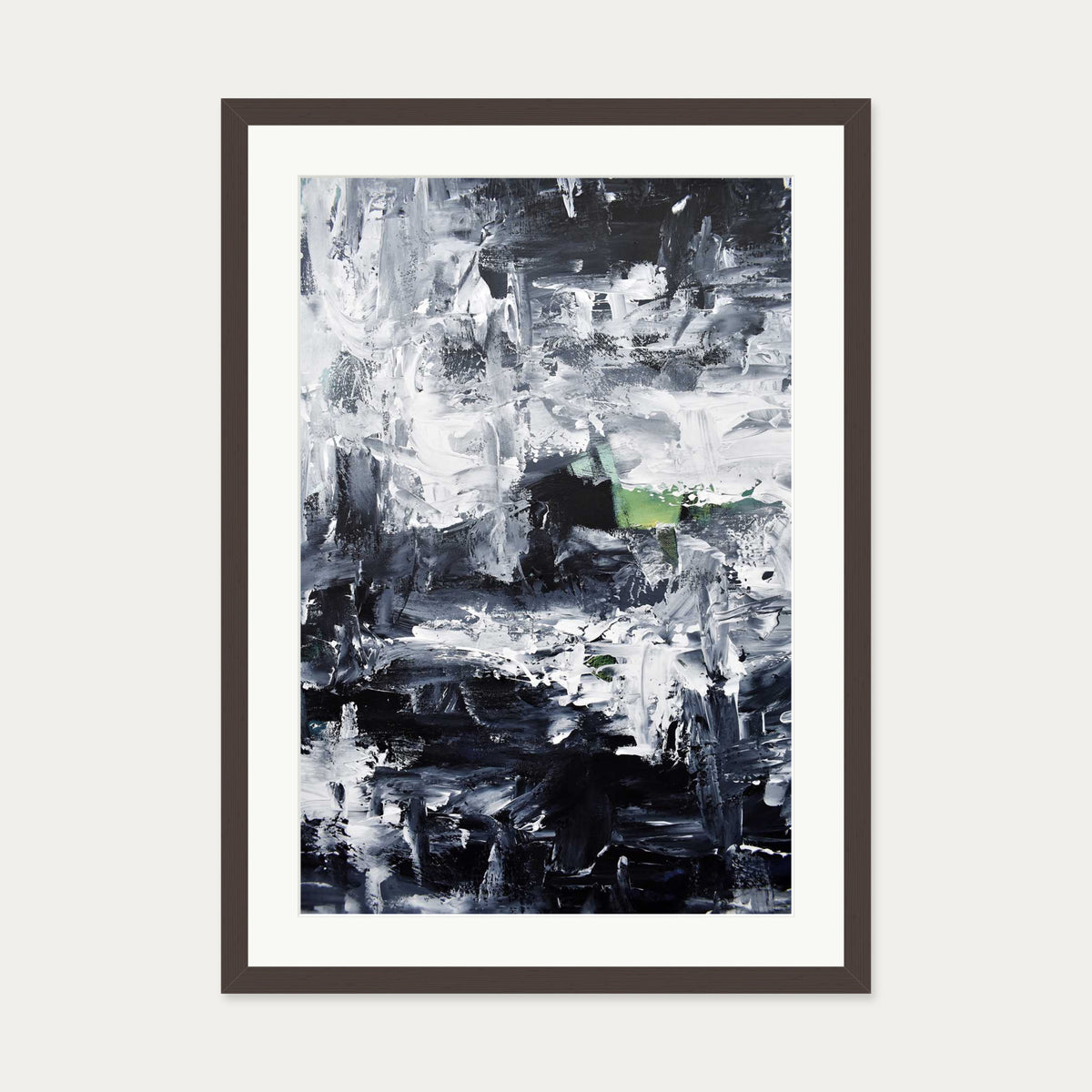 Abstract 291 Art Print — 50 x 70 cm — Brown Frame