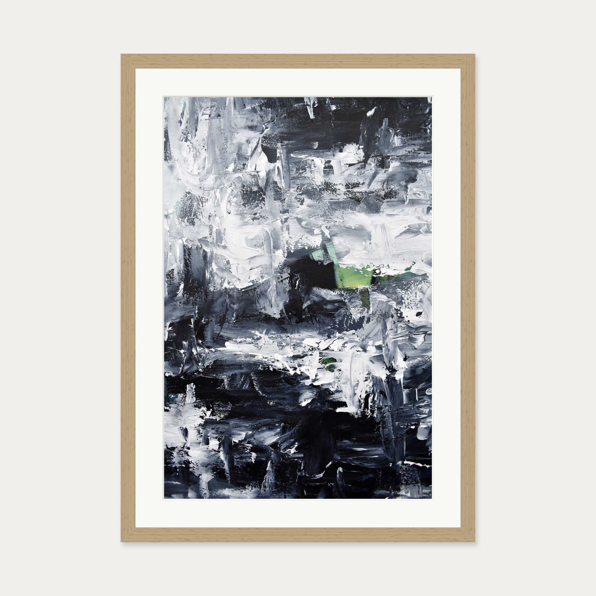 Abstract 291 Art Print — 50 x 70 cm — Oak Frame