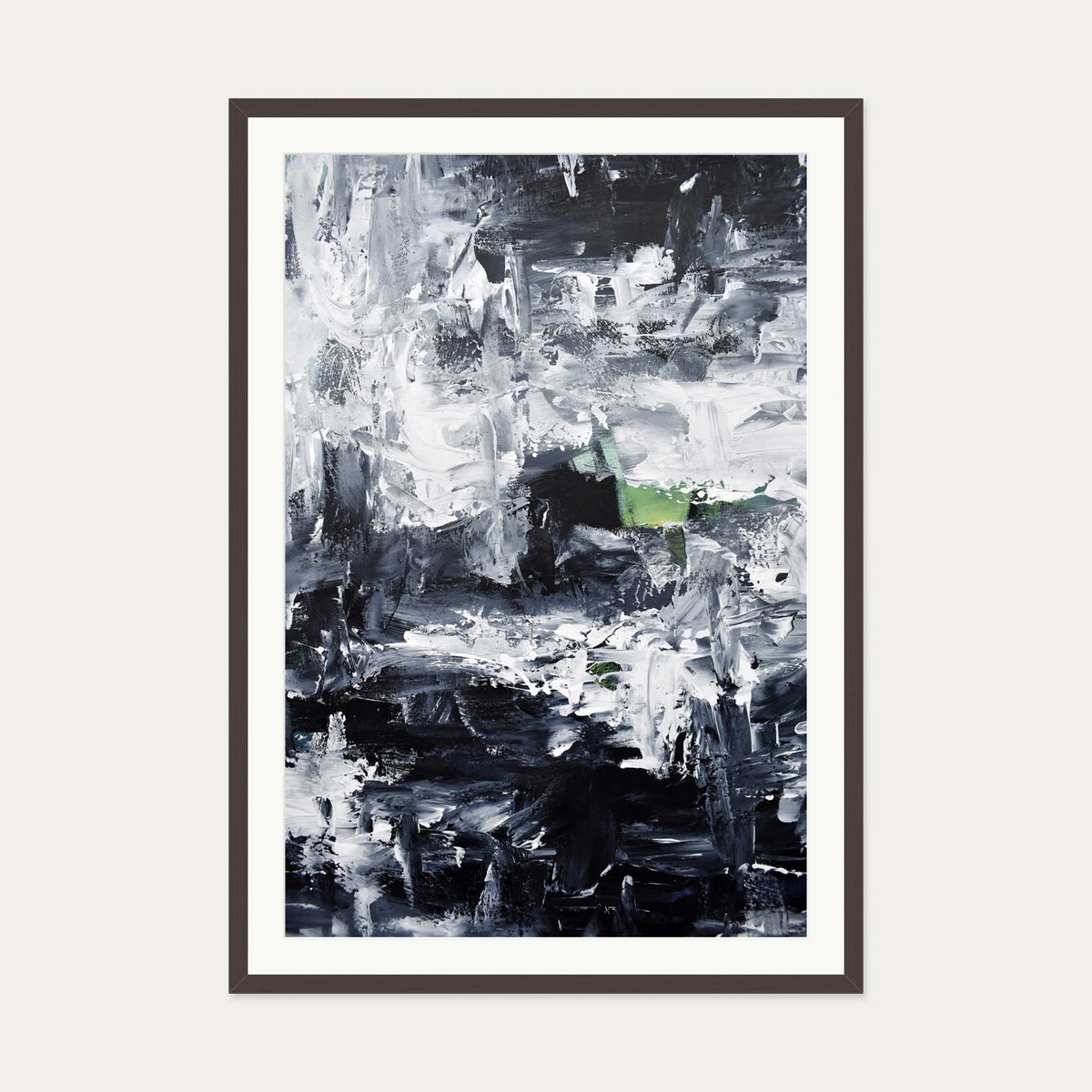 Abstract 291 Art Print — 70 x 100 cm — Brown Frame