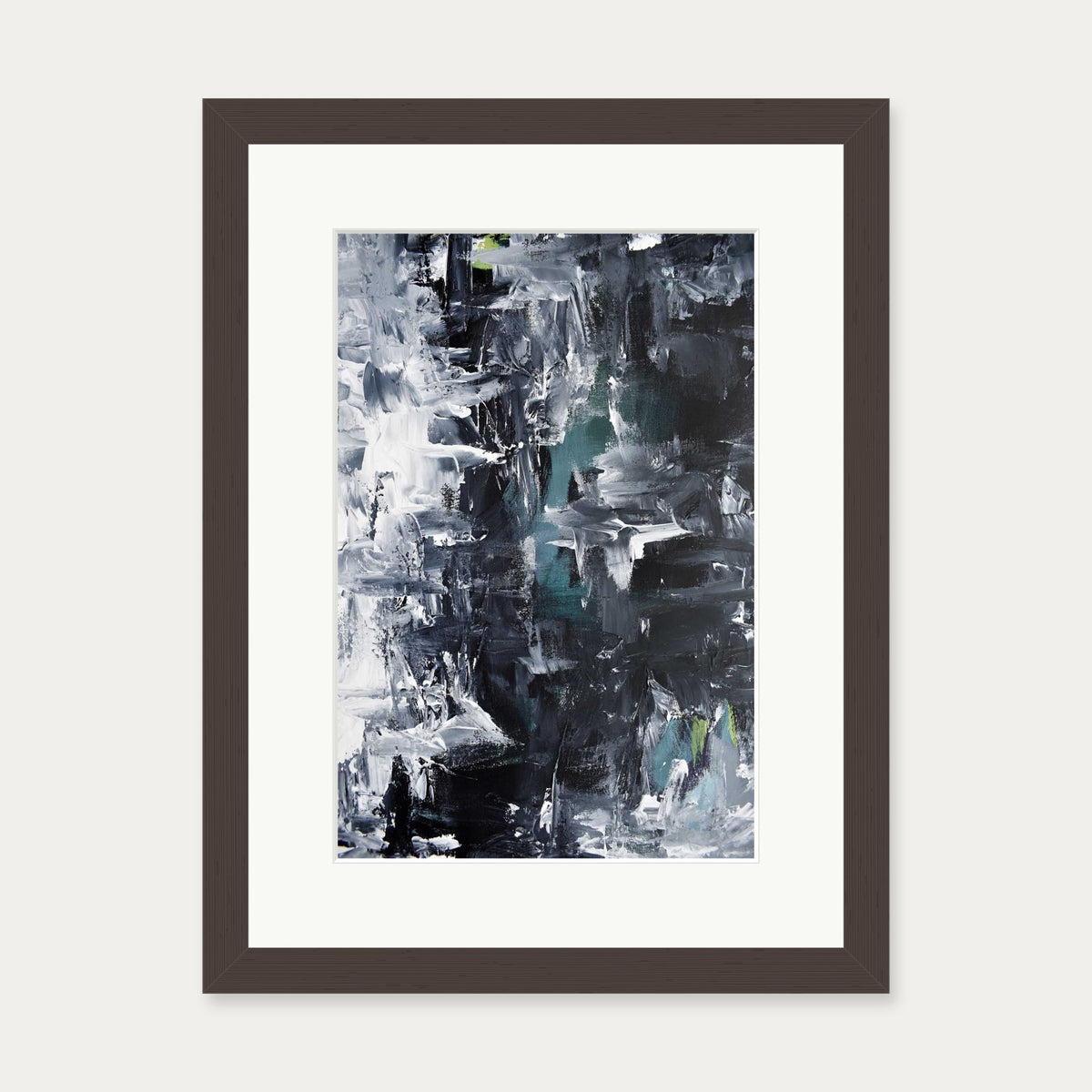 Abstract 292 Art Print — 30 x 40 cm — Brown Frame