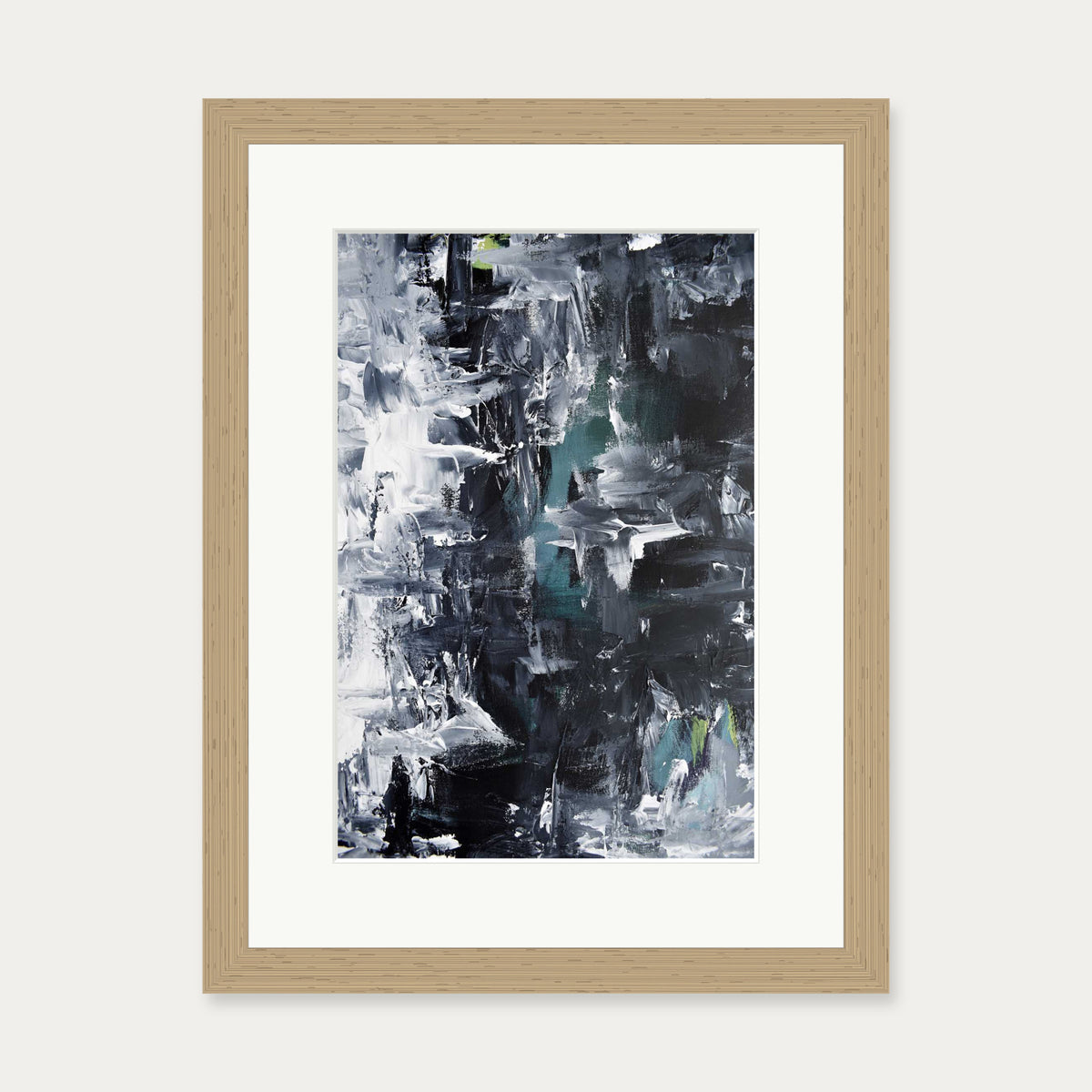 Abstract 292 Art Print — 30 x 40 cm — Oak Frame