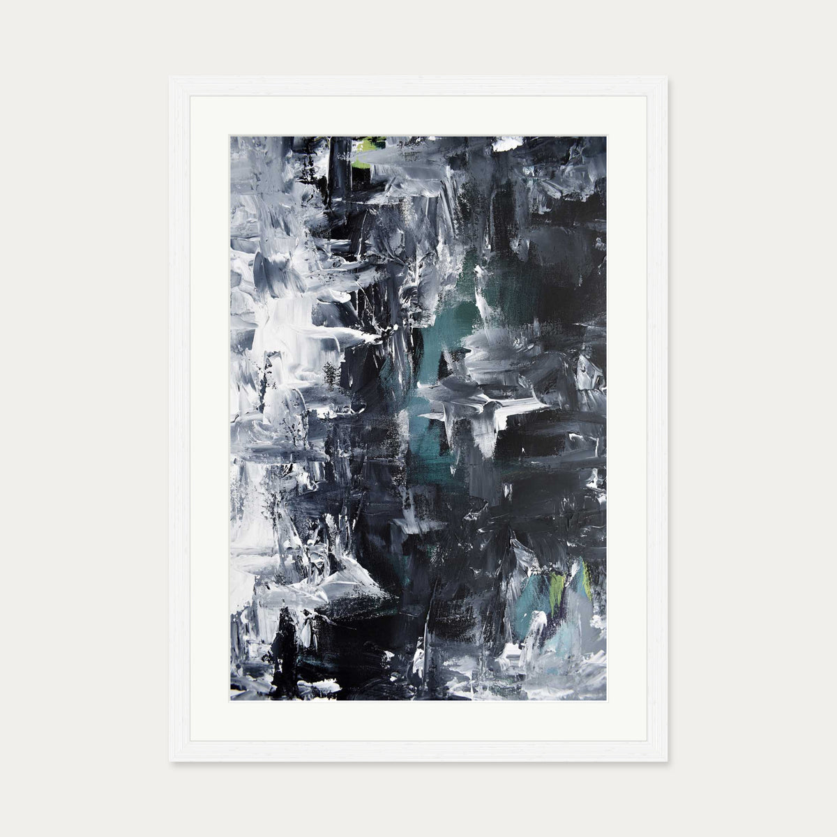 Abstract 292 Art Print — 50 x 70 cm — White Frame