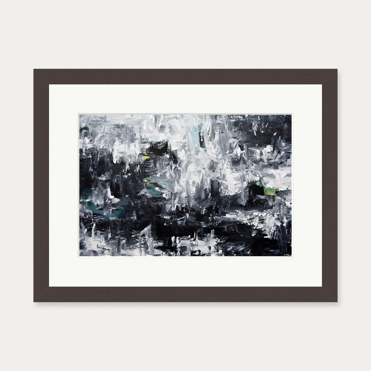 Abstract 293 Art Print — 30 x 40 cm — Brown Frame