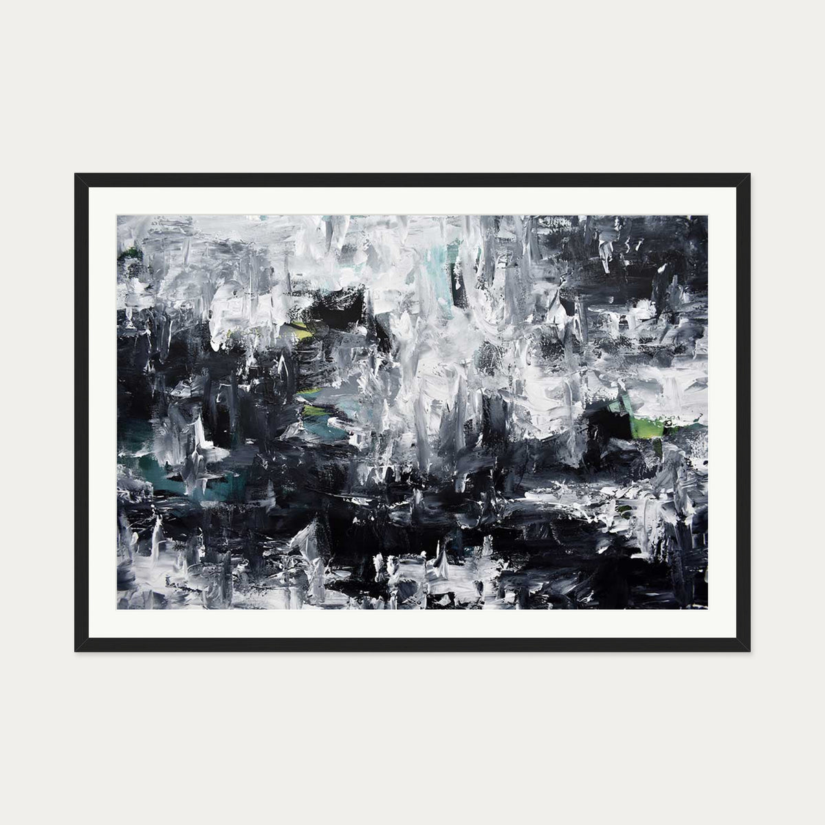 Abstract 293 Art Print — 70 x 100 cm — Black Frame