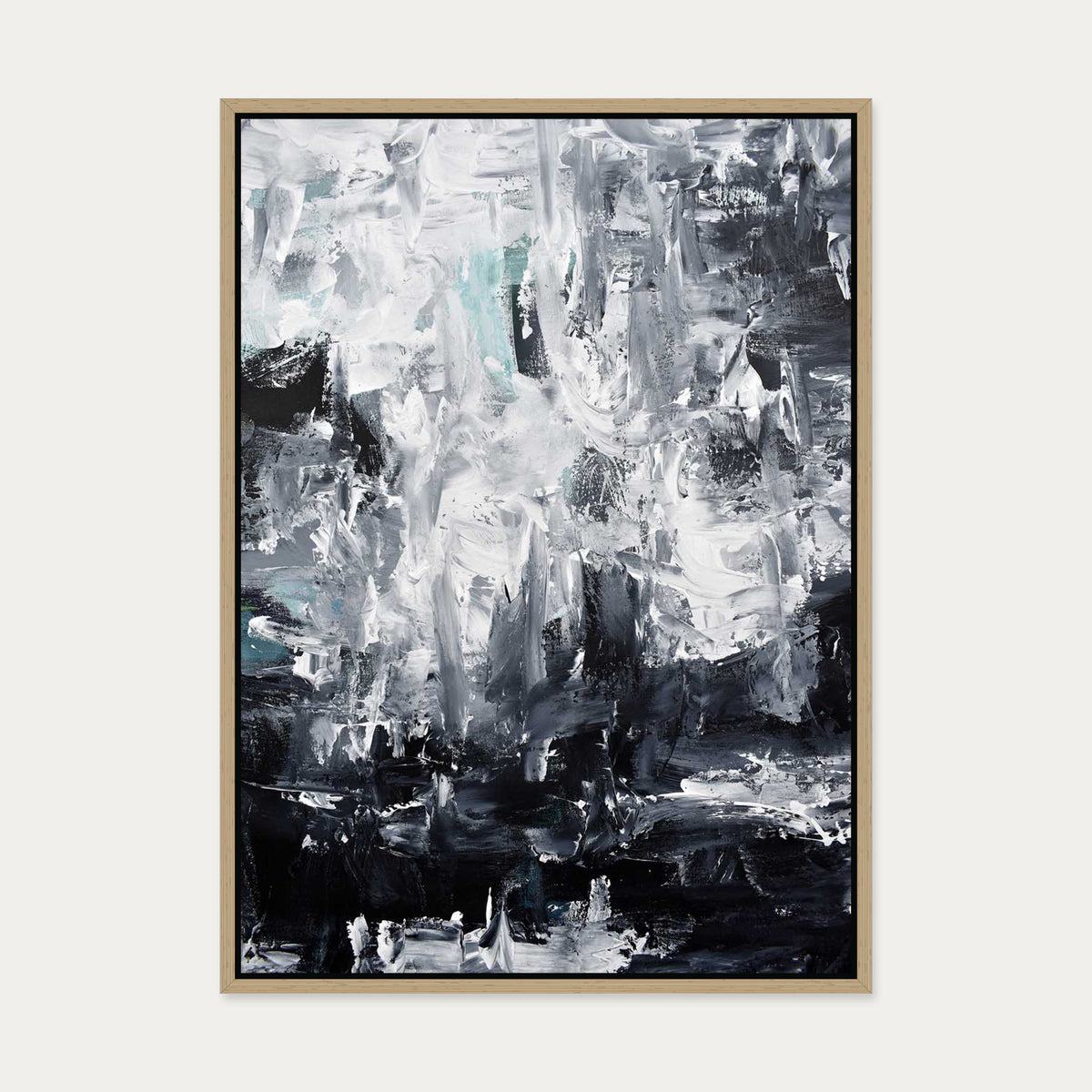 Abstract 294 Canvas Art — 50 x 70 cm — Oak Frame