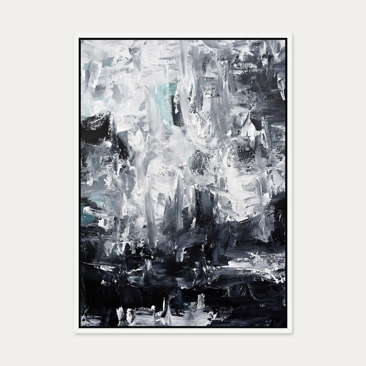 Abstract 294 Canvas Art — 50 x 70 cm — White Frame