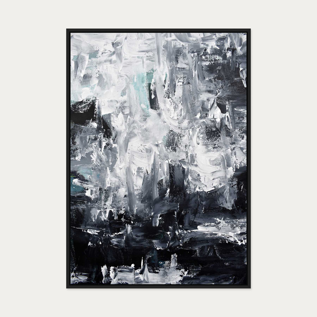 Abstract 294 Canvas Art — 70 x 100 cm — Black Frame