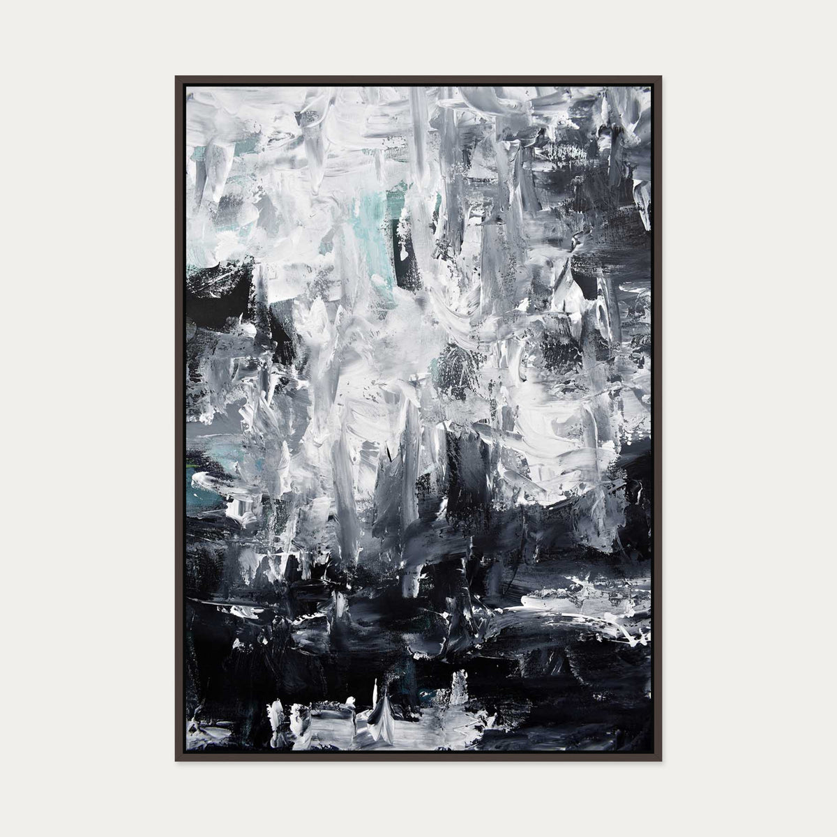 Abstract 294 Canvas Art — 70 x 100 cm — Brown Frame