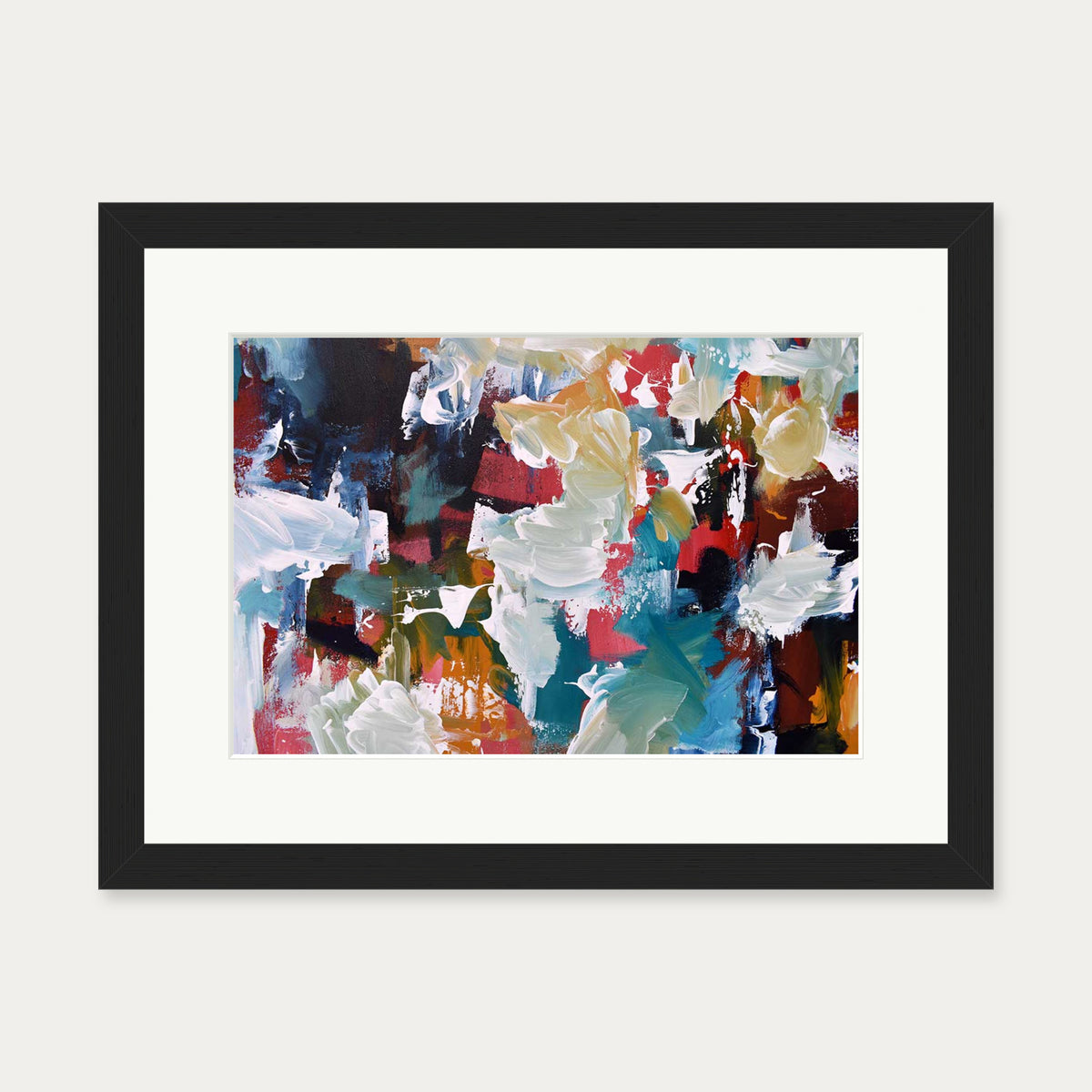 Abstract 295 Art Print — 30 x 40 cm — Black Frame