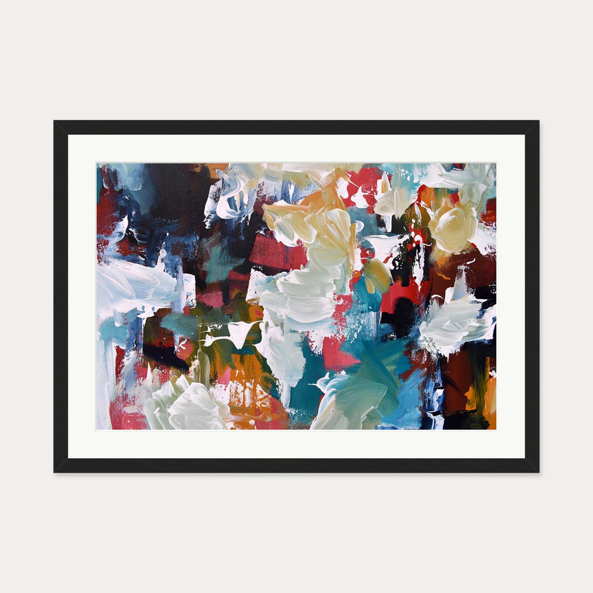Abstract 295 Art Print — 50 x 70 cm — Black Frame