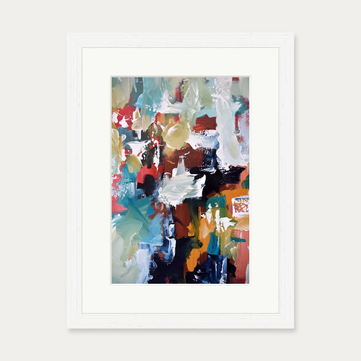 Abstract 296 Art Print — 30 x 40 cm — White Frame