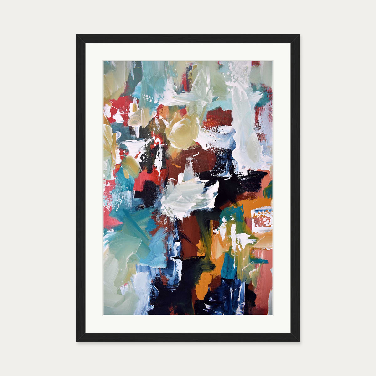 Abstract 296 Art Print — 50 x 70 cm — Black Frame