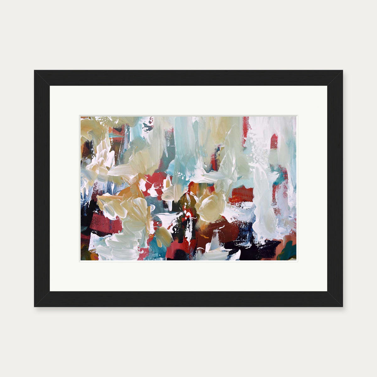 Abstract 297 Art Print — 30 x 40 cm — Black Frame