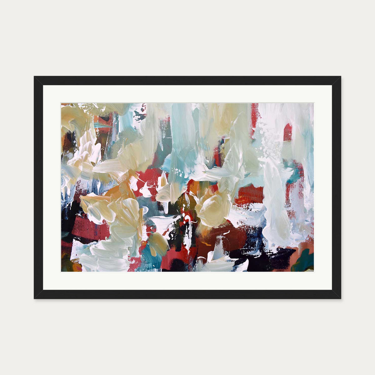 Abstract 297 Art Print — 50 x 70 cm — Black Frame