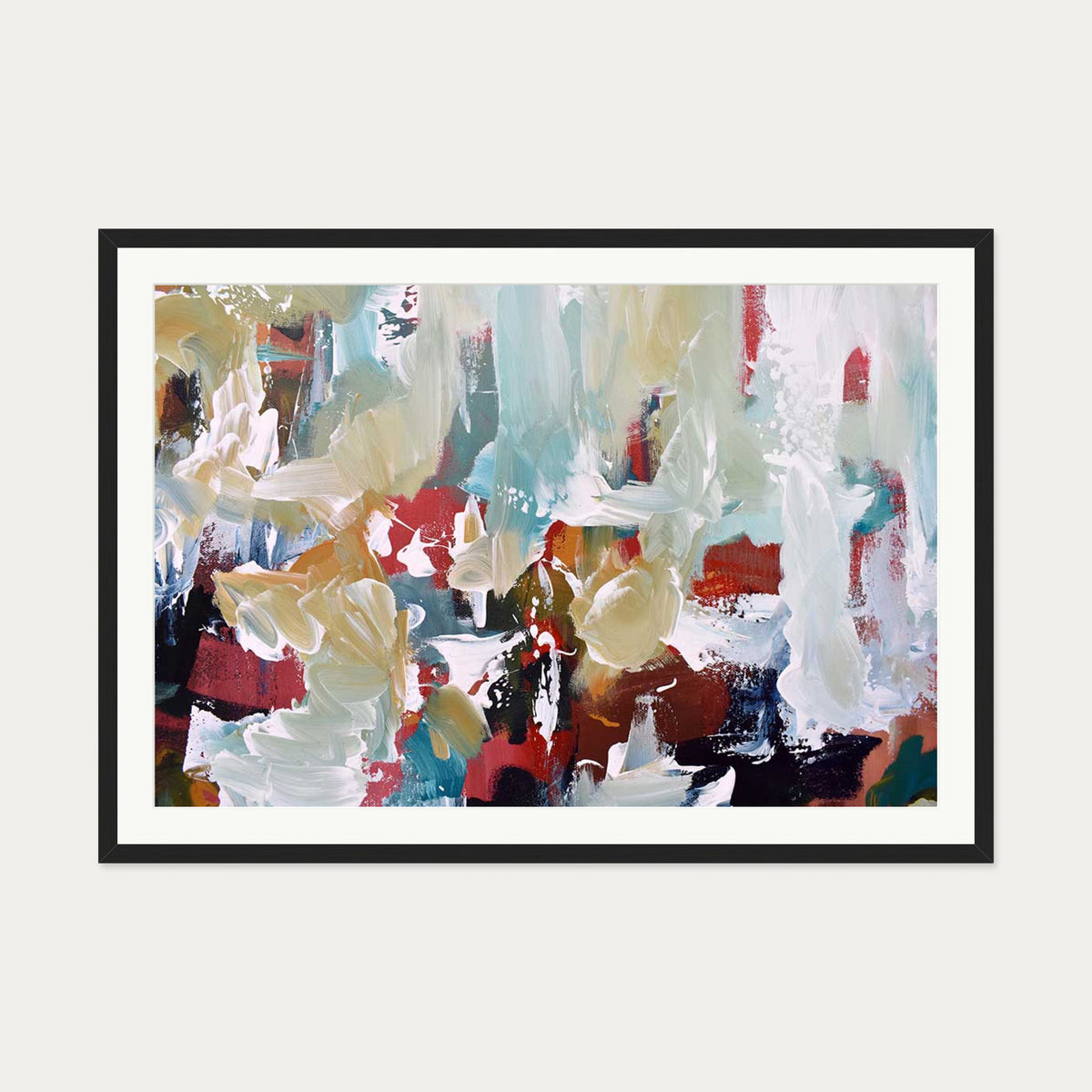 Abstract 297 Art Print — 70 x 100 cm — Black Frame