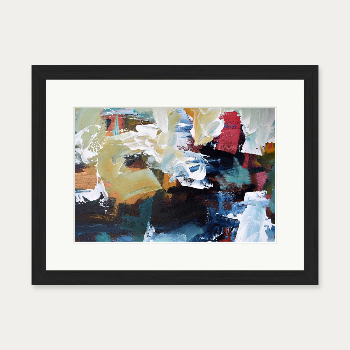 Abstract 298 Art Print — 30 x 40 cm — Black Frame