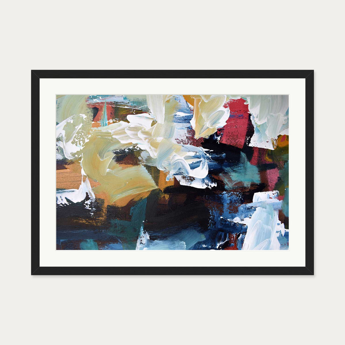 Abstract 298 Art Print — 50 x 70 cm — Black Frame