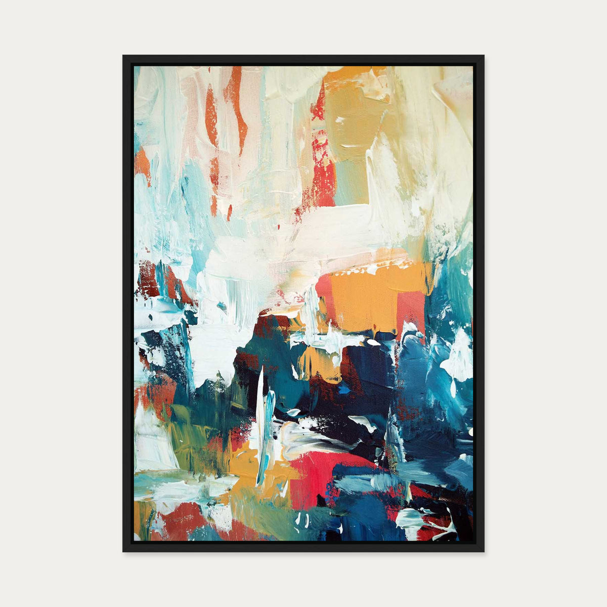 Abstract 30 Canvas Art — 50 x 70 cm — Black Frame