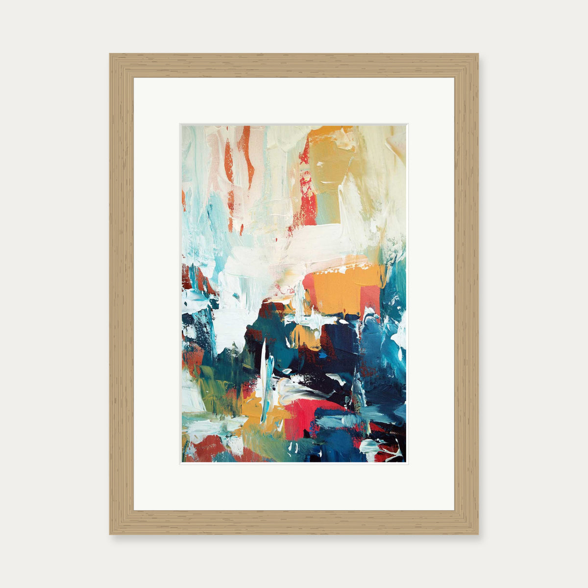 Abstract 30 Art Print — 30 x 40 cm — Oak Frame