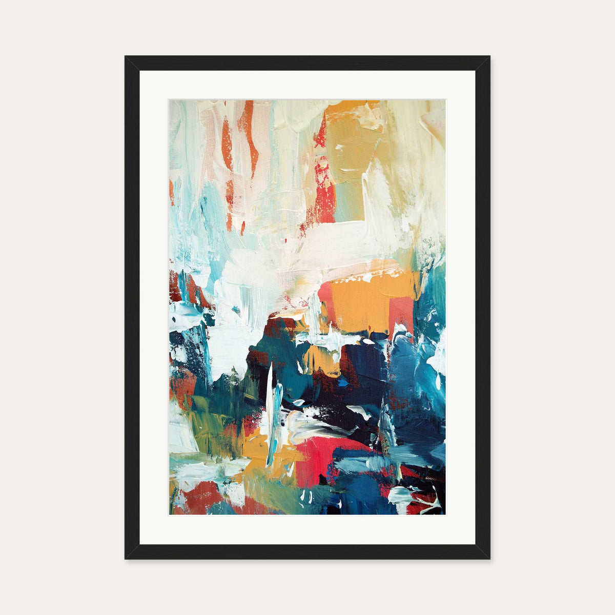 Abstract 30 Art Print — 50 x 70 cm — Black Frame