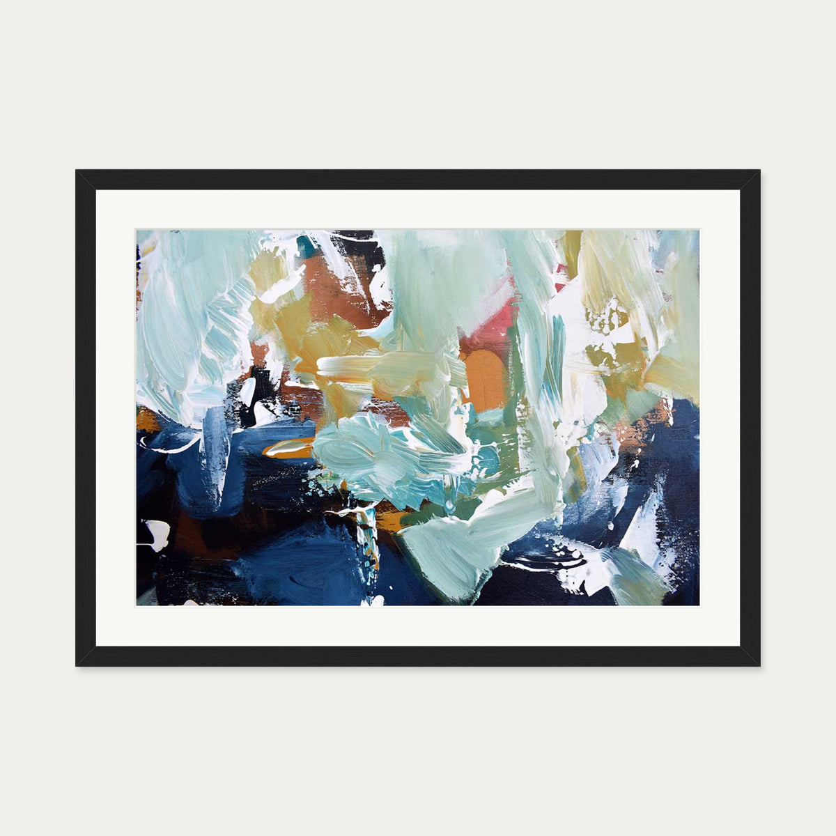 Abstract 300 Art Print — 50 x 70 cm — Black Frame