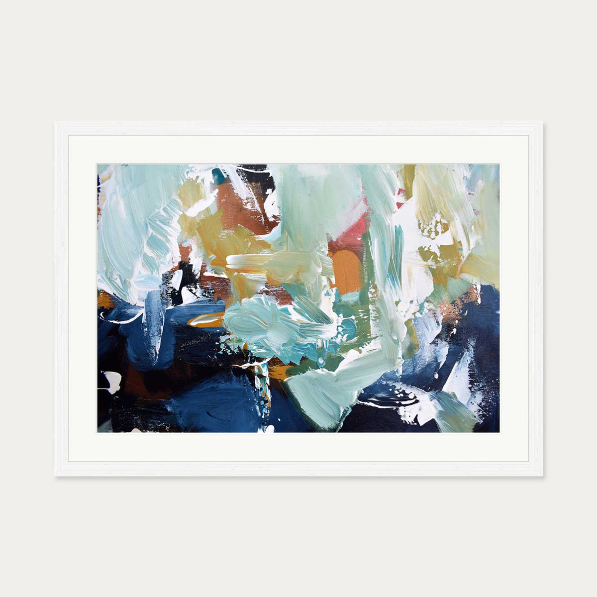 Abstract 300 Art Print — 50 x 70 cm — White Frame