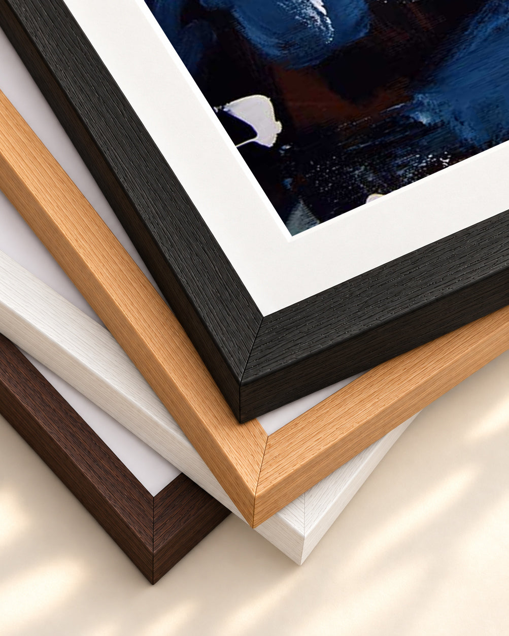 Abstract 300 Art Print — framed print corner with 5 cm mount and bevel