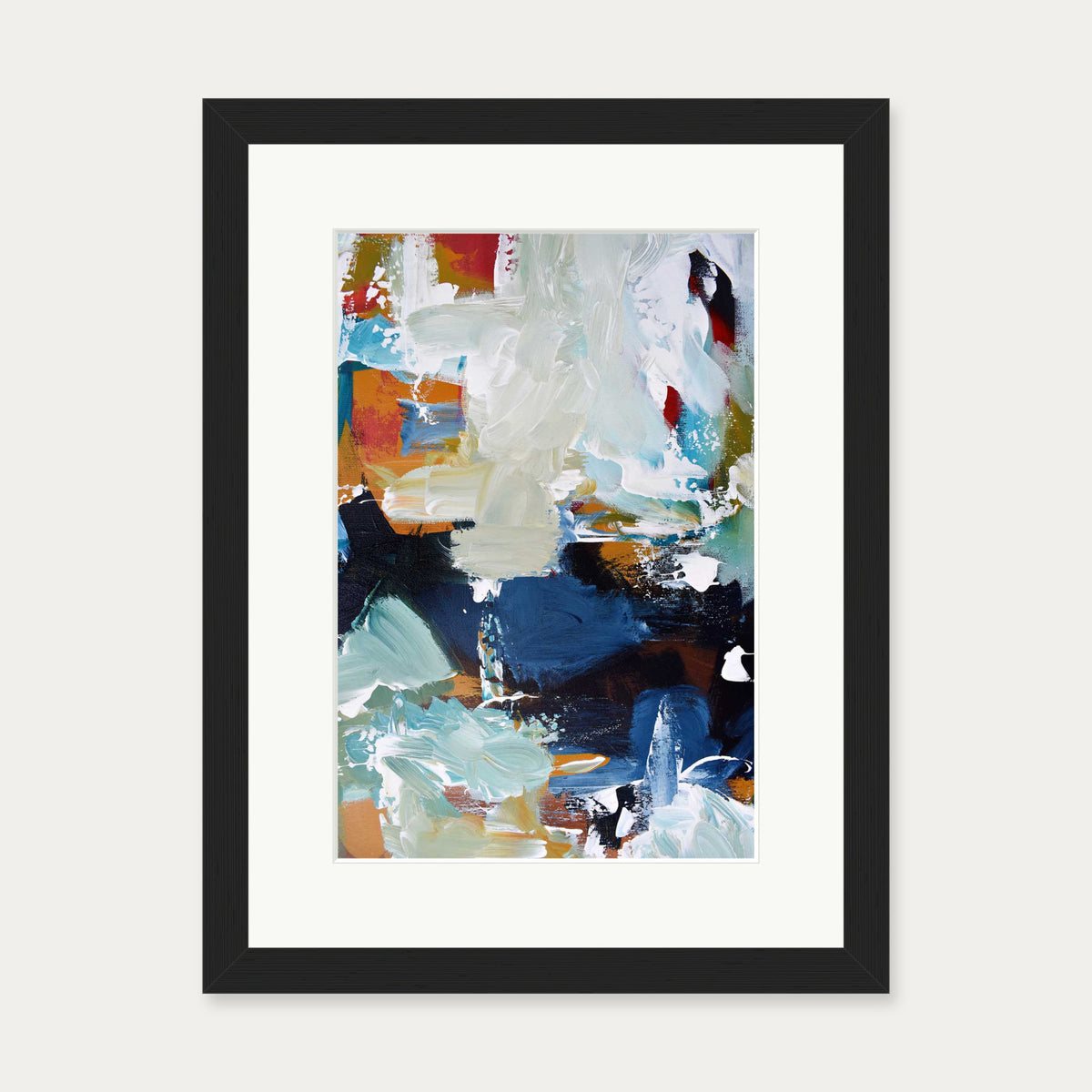 Abstract 301 Art Print — 30 x 40 cm — Black Frame