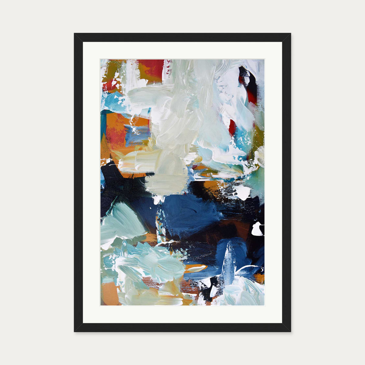 Abstract 301 Art Print — 50 x 70 cm — Black Frame