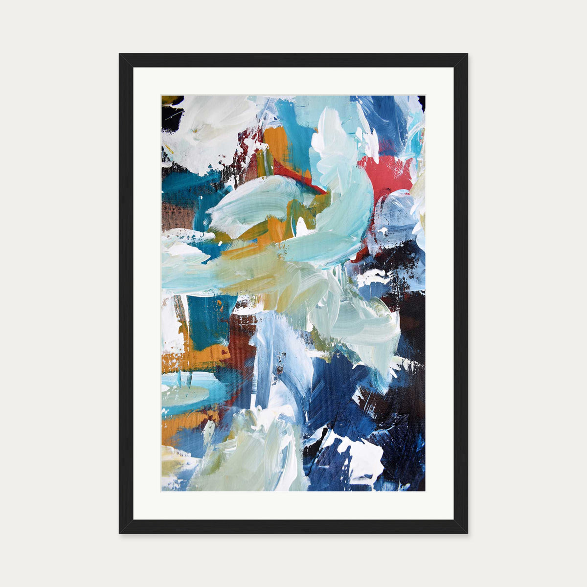 Abstract 302 Art Print — 50 x 70 cm — Black Frame