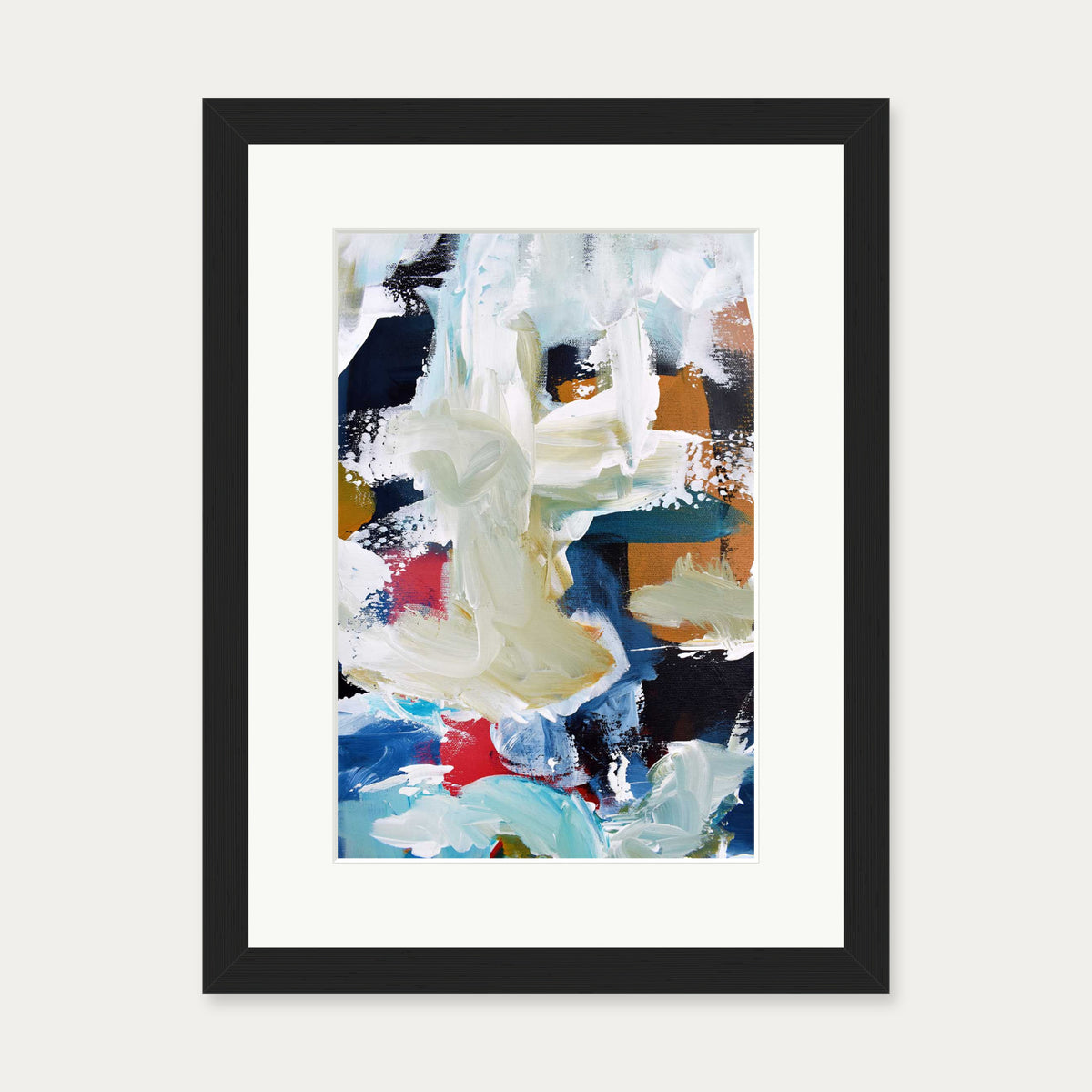 Abstract 303 Art Print — 30 x 40 cm — Black Frame