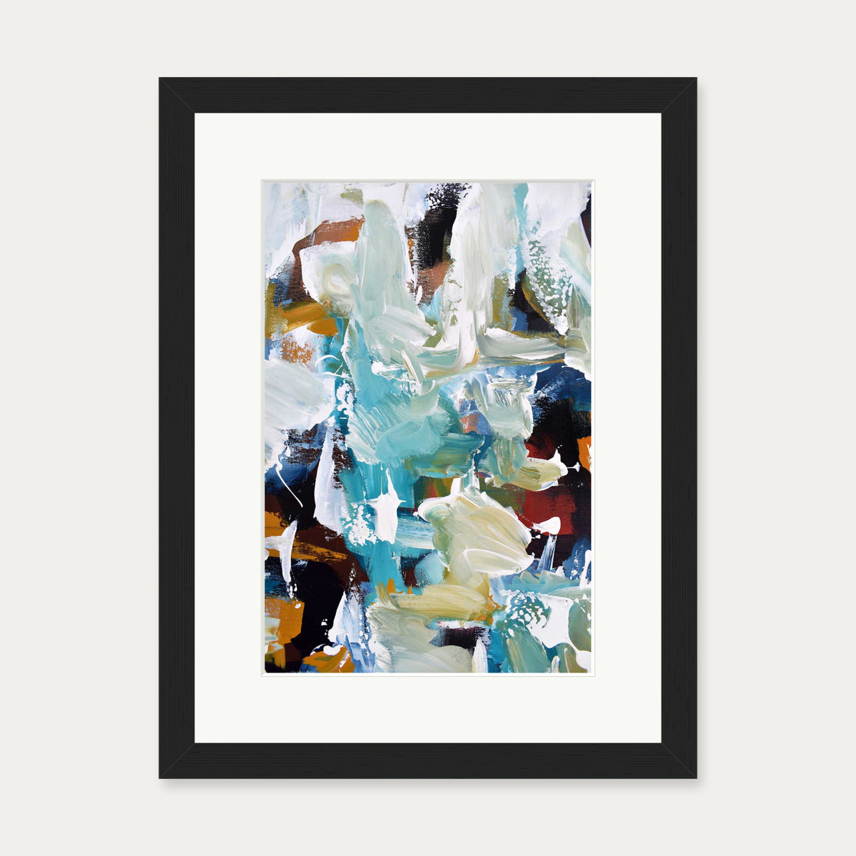 Abstract 304 Art Print — 30 x 40 cm — Black Frame