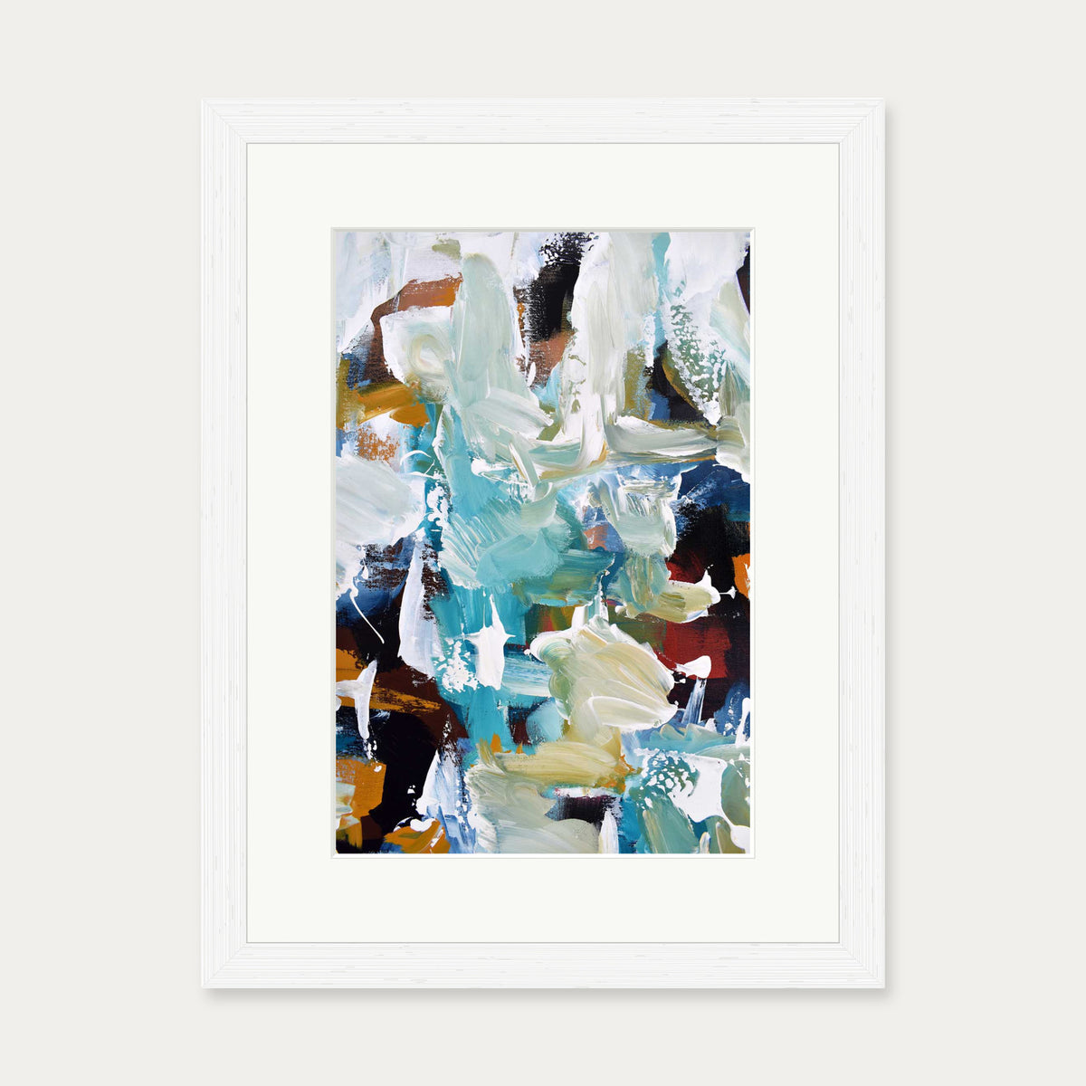Abstract 304 Art Print — 30 x 40 cm — White Frame
