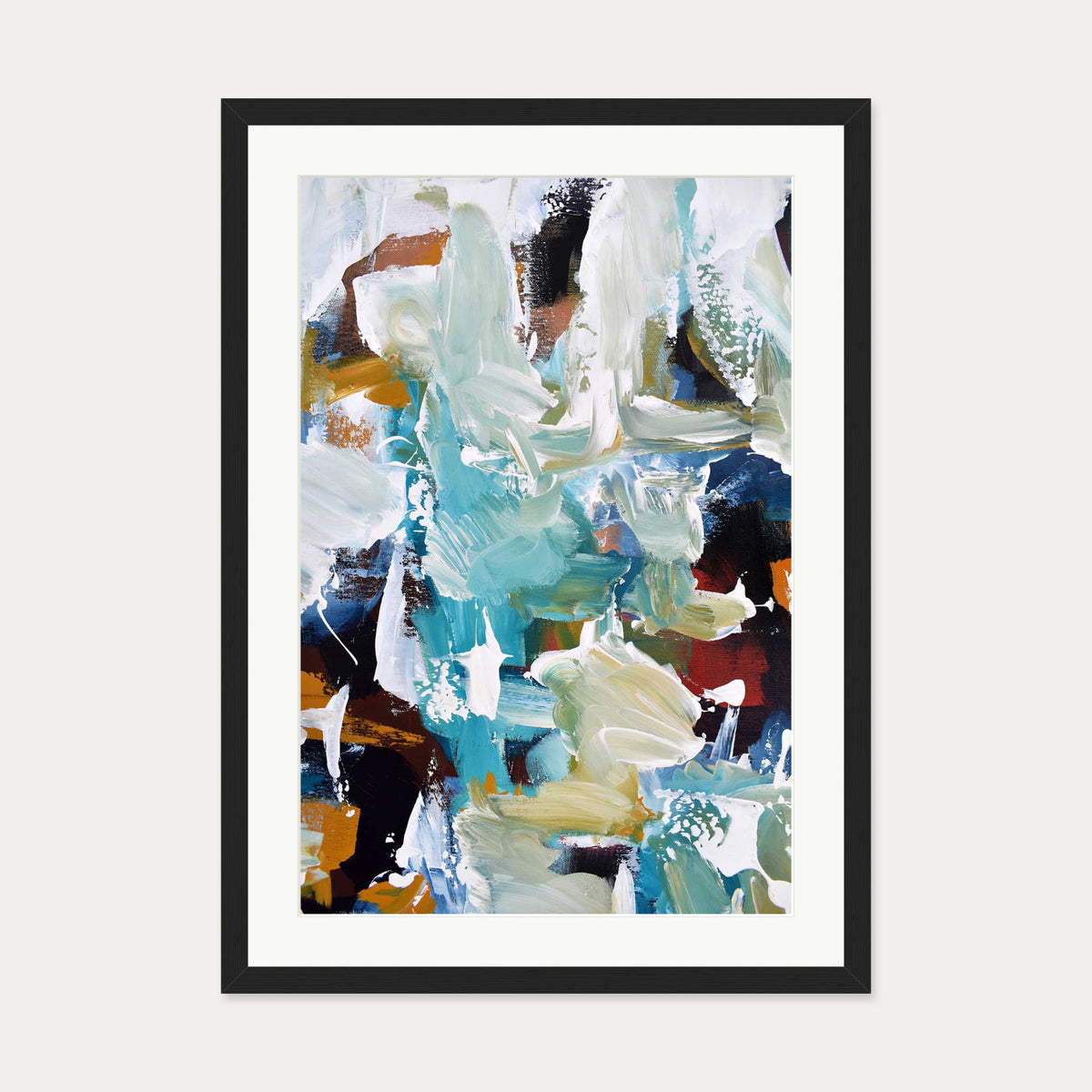 Abstract 304 Art Print — 50 x 70 cm — Black Frame
