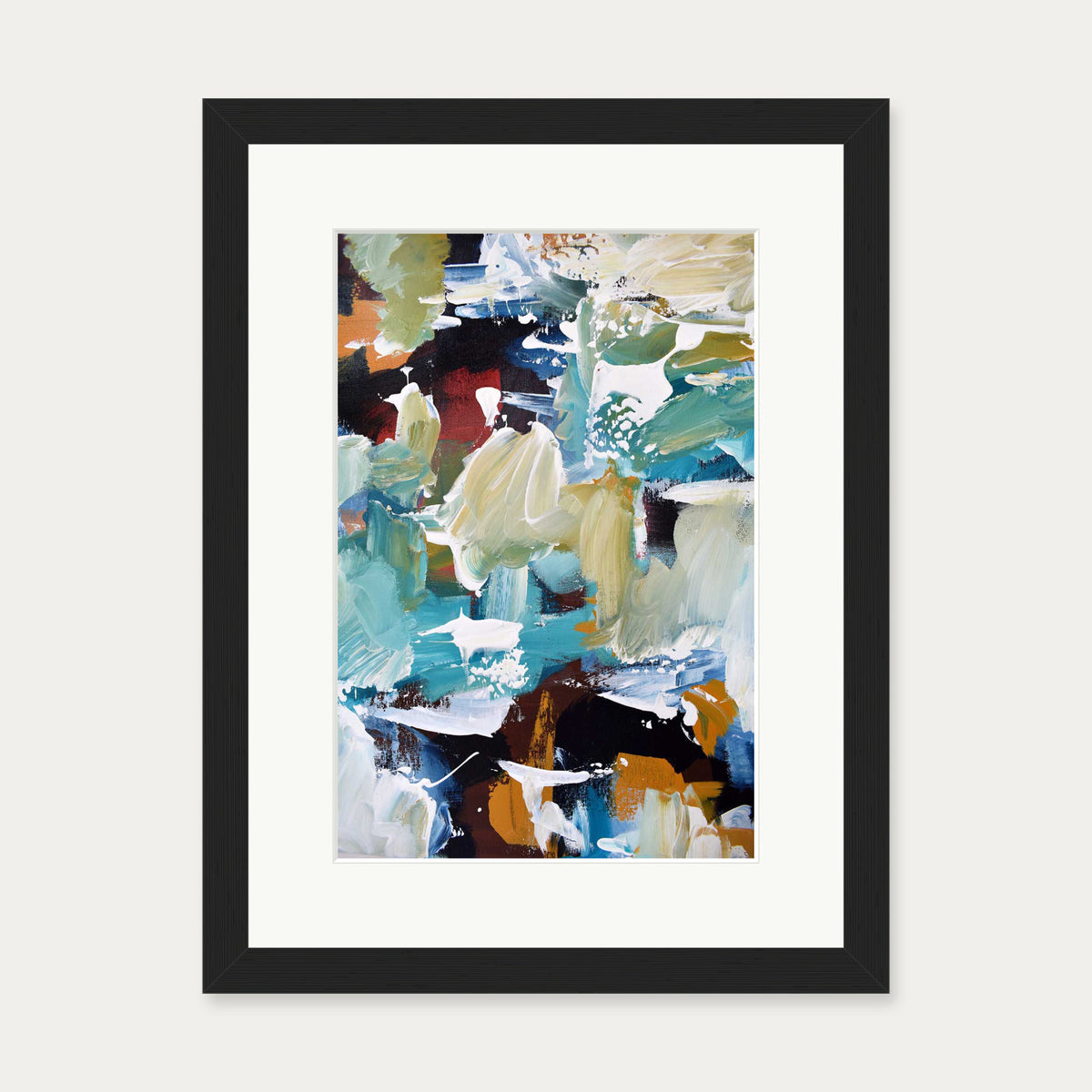 Abstract 305 Art Print — 30 x 40 cm — Black Frame